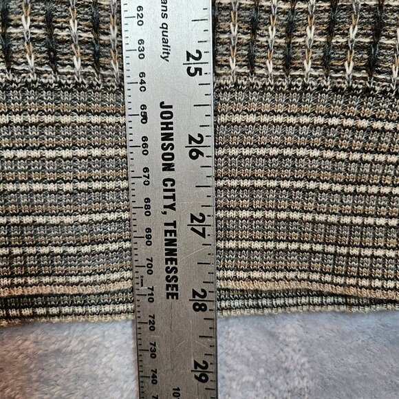 The Italian Sweater Co. Mens Large 3D Knit Geometric Grandpa wool blend Crewneck - Picture 7 of 10